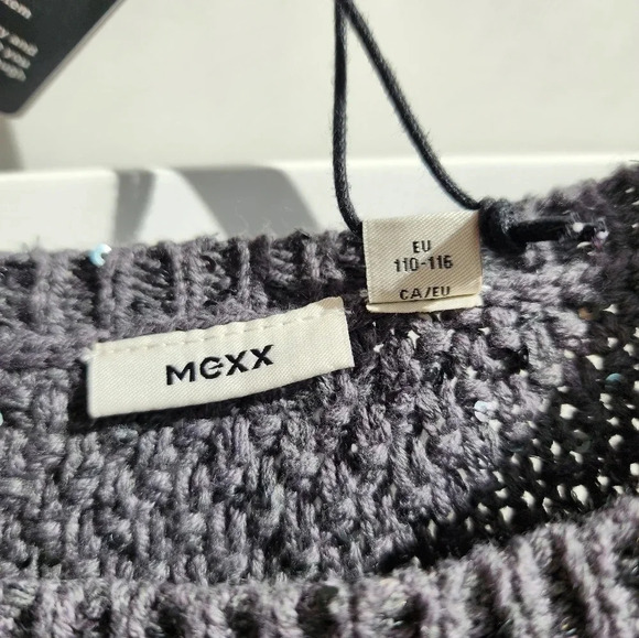 🍭HOST PICK🍭Girls Mexx Sweater Hi Low Sparkle Grey size 5-6 - Picture 3 of 7